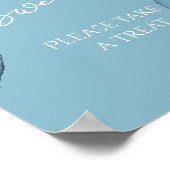 Oceanblauw aquamarijn liefde is zoet bruidsdouche  poster (Hoek)