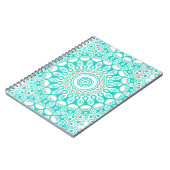 Oceanblauw Turquoise Medaillon Notitieboek (Linkerzijde)