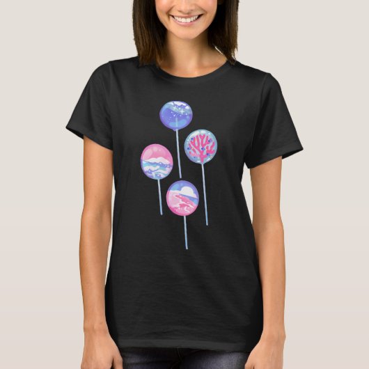 Oceanblauwe Lolly T-shirt (Voorkant)