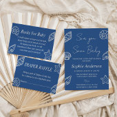 Oceanblauwe Schelp Baby Shower Servet