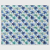 Oceanblauwe Tulpengolven Cadeaupapier (Vlak)