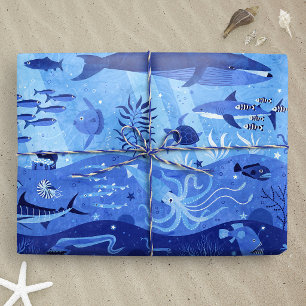 Oceandieptezones - Onderzeedieren L Cadeaupapier