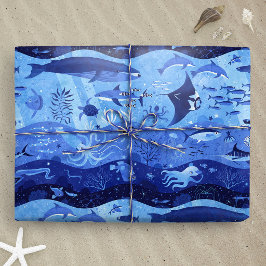 Oceandieptezones - Onderzeese Dieren M Cadeaupapier