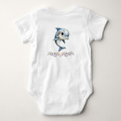 Oceandieren zeggen strand baby romper (Achterkant)