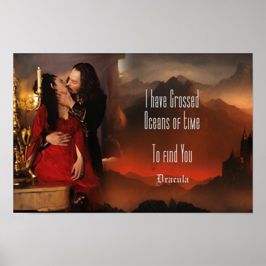 Oceanen in de tijd - Poster Dracula Quote (Voorkant)