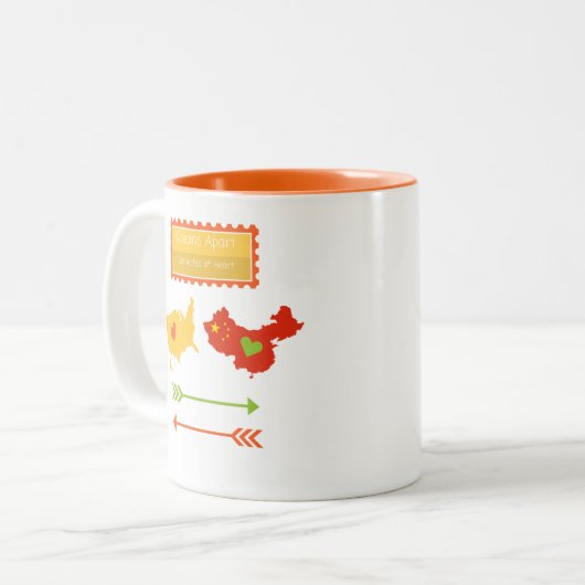 Oceanen naast Verbonden op Mok van ESL-hartleraar (Voorkant links)