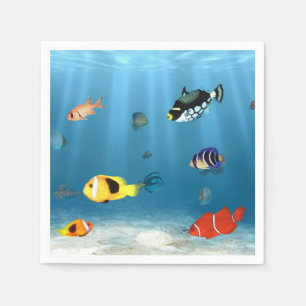 oceanen van vis servet