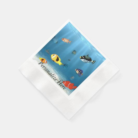 oceanen van vis servet (Hoek)