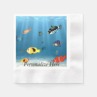 oceanen van vis servet