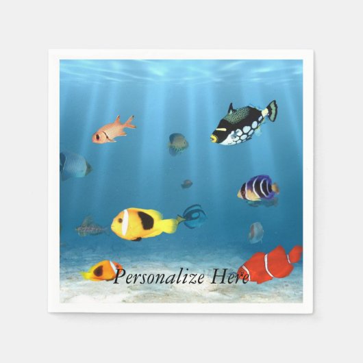 oceanen van vis servetten (Voorkant)