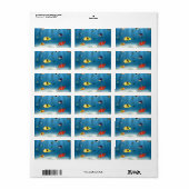 Oceanen van vissen etiket (Full Sheet)