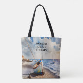 Oceanen zijn mijn therapieontwerp tote bag (Achterkant)