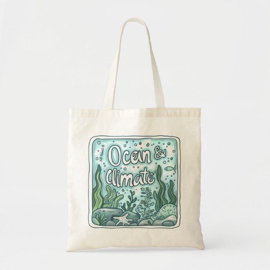 Oceanendag - Oceaan- en klimaatconcept met marinie Tote Bag (Voorkant)