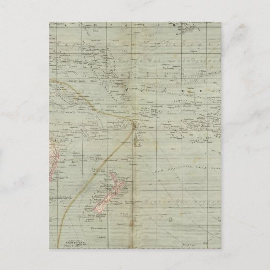 Oceania Atlas Map Briefkaart (Voorkant)