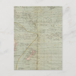 Oceania Atlas Map Briefkaart
