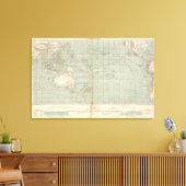 Oceania Atlas Map Canvas Afdruk (Insitu (Woonkamer))