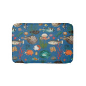 Oceania Colorful Fishes on Cobalt Blue Background Badmat (Voorkant)