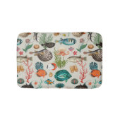 Oceania Colorful Fishes on Greige Background Badmat (Voorkant)