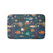 Oceania Colorful Fishes on Marine Blue Background Badmat (Voorkant)