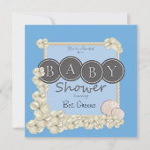 Oceanic Baby Boy Shower Invitation Kaart (Voorkant)