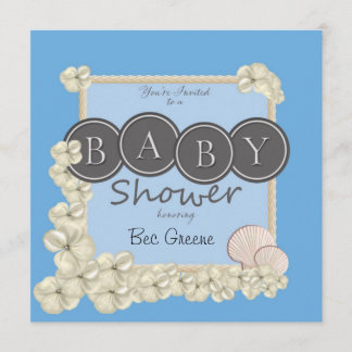 Oceanic Baby Boy Shower Invitation Kaart