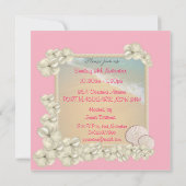Oceanic Baby Girl Shower Invitation Kaart (Achterkant)