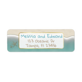 Oceanic Beach Ocean Shore Retouradres Labels