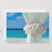 Oceanic Beach Thlekte Photo Wedding Invites Kaart (Achterkant)