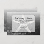 Oceanic Black Starfish Weddencard Informatiekaartje (Voorkant / Achterkant)