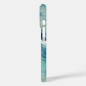 Oceanic Blue Abstracte iPhone Case (Achterkant / Links)