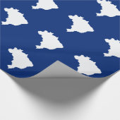 Oceanic Blue Festive Brazilië op Emporio Moffa Cadeaupapier (Hoek)