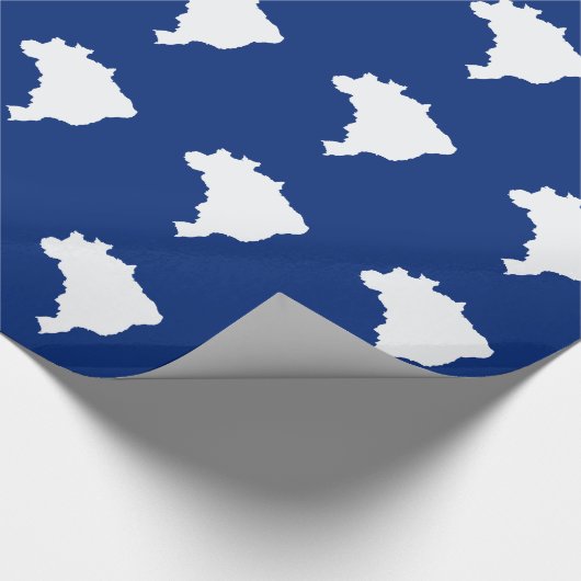 Oceanic Blue Festive Brazilië op Emporio Moffa Cadeaupapier (Hoek)