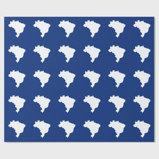 Oceanic Blue Festive Brazilië op Emporio Moffa Cadeaupapier (Vlak)