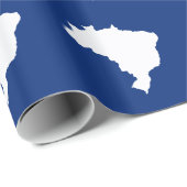 Oceanic Blue Festive Brazilië op Emporio Moffa Cadeaupapier (Rol Hoek)