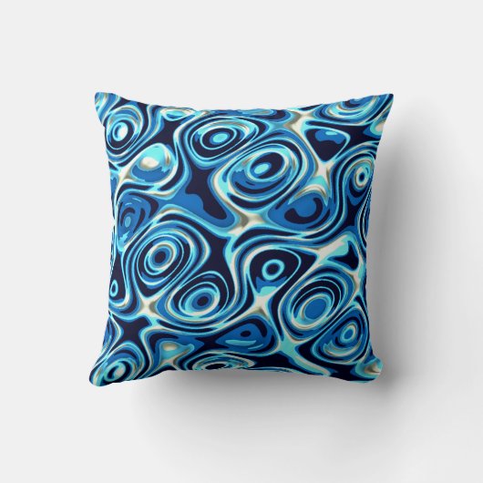 Oceanic blue kussen (Achterkant)