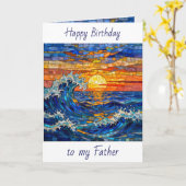 Oceanic Coastal Ocean Waves Father's Birthday Kaart (Gele Bloem)