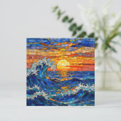 Oceanic Coastal Ocean Waves Sunset   Kaart (Staand voorkant)