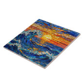 Oceanic Coastal Ocean Waves Sunset   Tegeltje (Zijkant)