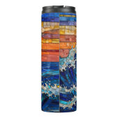 Oceanic Coastal Ocean Waves Sunset Thermosbeker (Achterkant)