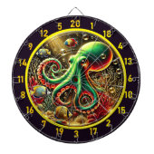 Oceanic Dream Octopus Dartboard Dartbord (Voorkant)