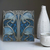 Oceanic Grace Art Nouveau Keramische Tegel Tegeltje