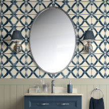 Oceanic Interlace - Marine, Beige - Kust geïnspire