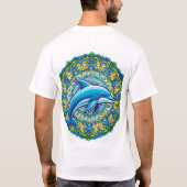 Oceanic Mandala: Dolphin's Embrace T-shirt (Achterkant)