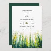 Oceanic Marine Life Kelp Forest Art Beach Wedding Kaart (Voorkant / Achterkant)