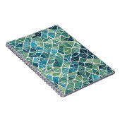 Oceanic Mosaic Notitieboek – Blauw en Groen Design (Rechterzijde)