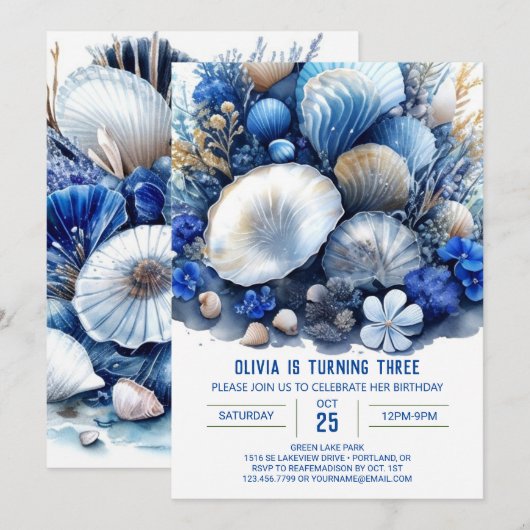 Oceanic Odyssey Jongen Verjaardag Kaart (Voorkant / Achterkant)