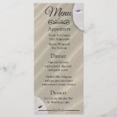 Oceanic Sand Dollar Wedding Menu Kaart (Voorkant)