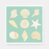 oceanic seashell nautical napkins servet (Voorkant)