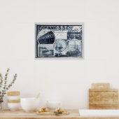  Oceanic Steamship Company Advertisement Poster (Keuken)