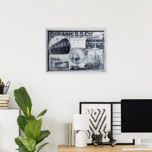  Oceanic Steamship Company Advertisement Poster (Thuiskantoor)